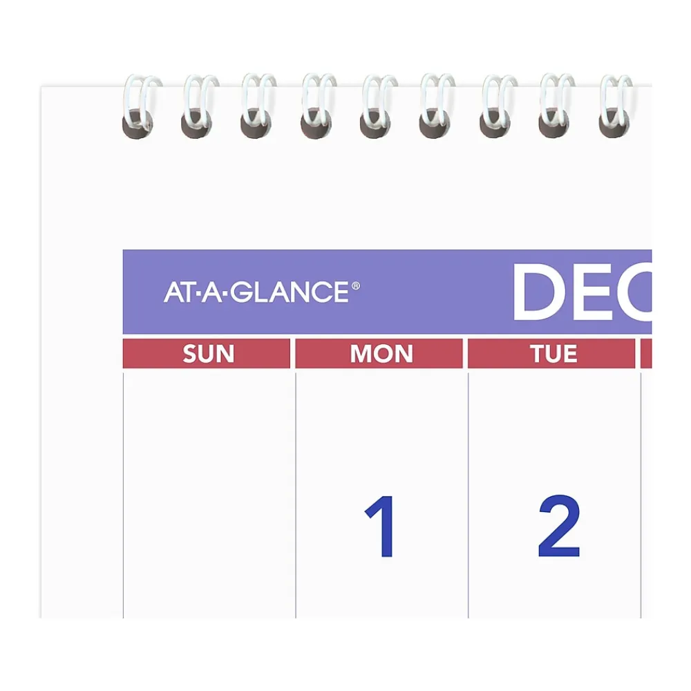 2025 Calendars|AT-A-GLANCE 2024 -2026 27" x 12" Three-Month Wall Calendar, White/Purple (PM14-28-25)