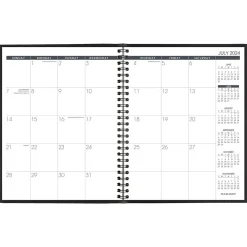 Academic Planners|AT-A-GLANCE 2024-2025 7" x 8.75" Academic Monthly Planner, Faux Leather Cover, Black (70-127-05-25)