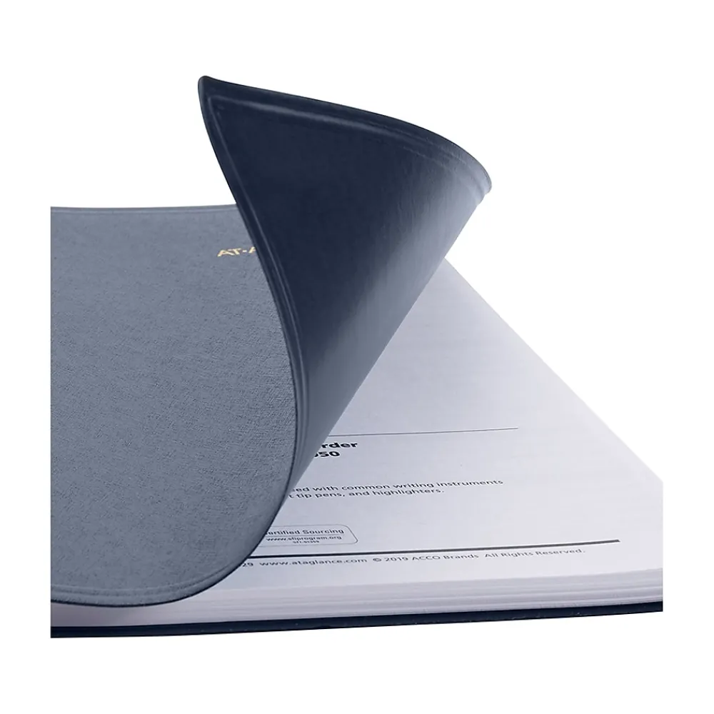 2025 Planners|AT-A-GLANCE 2025 9" x 11" Calendar Year/Monthly Planner, Faux Leather Cover, Navy (70-260-20-25)
