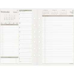 Calendars & Planners Refills|AT-A-GLANCE 2025 5.5" x 8.5" Daily & Monthly Planner Refill Pages, White/Brown (481-225-25)