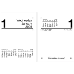 Calendars & Planners Refills|AT-A-GLANCE 2025 3.75" x 3" Daily Calendar Refill, White/Black (E919-50-25)