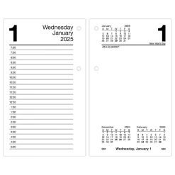 Calendars & Planners Refills|AT-A-GLANCE 2025 6" x 3.5" Daily Calendar Refill Pages, White (E717-50-25)
