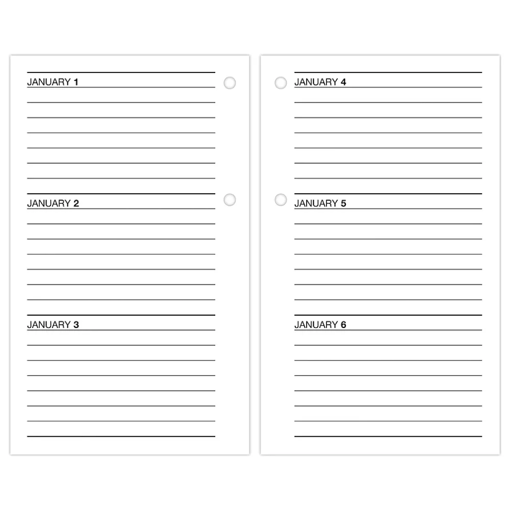 Calendars & Planners Refills|AT-A-GLANCE 2025 6" x 3.5" Daily Calendar Refill Pages, White (E717-50-25)