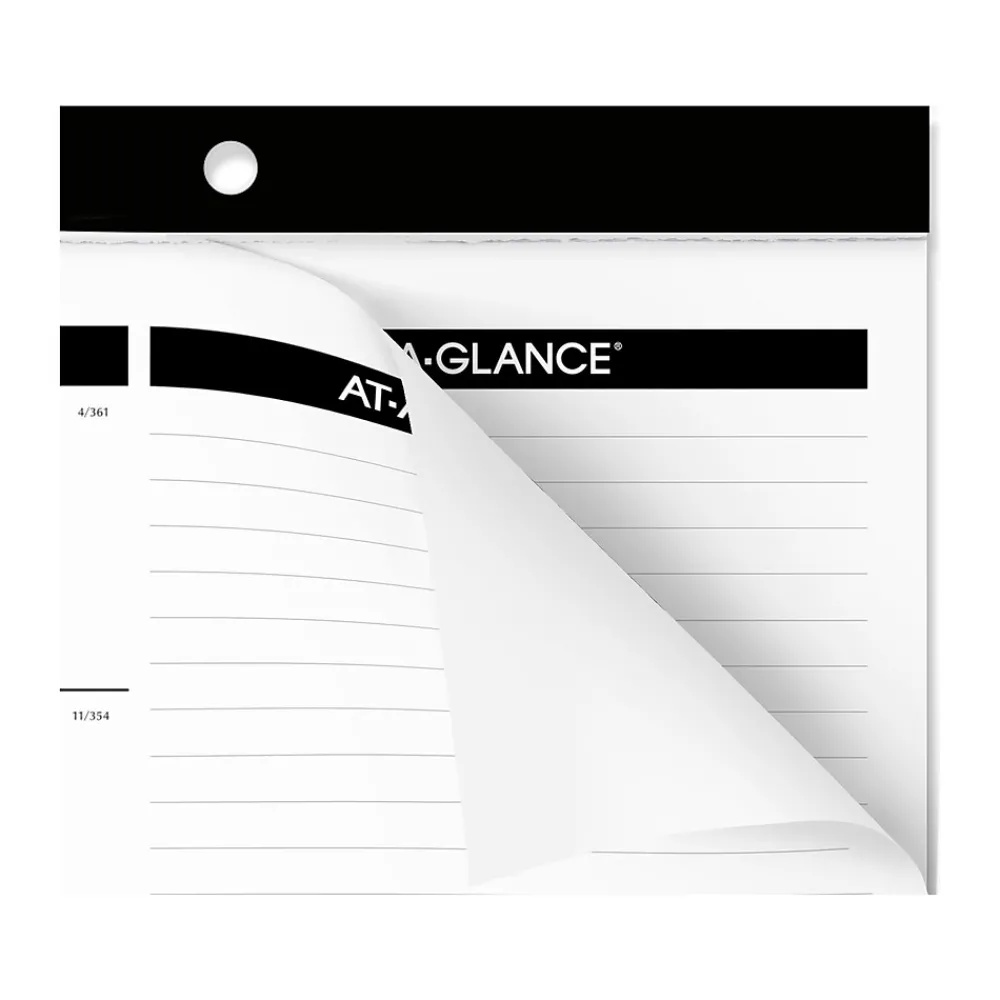 2025 Calendars|AT-A-GLANCE 2025 17.75" x 11" Monthly Desk Pad Calendar, White/Black (SK14-00-25)