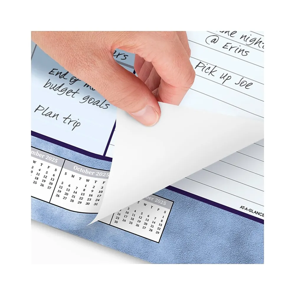 2025 Calendars|AT-A-GLANCE 2025 21.75" x 17" Monthly Desk Pad Calendar, Slate Blue (89701-25)