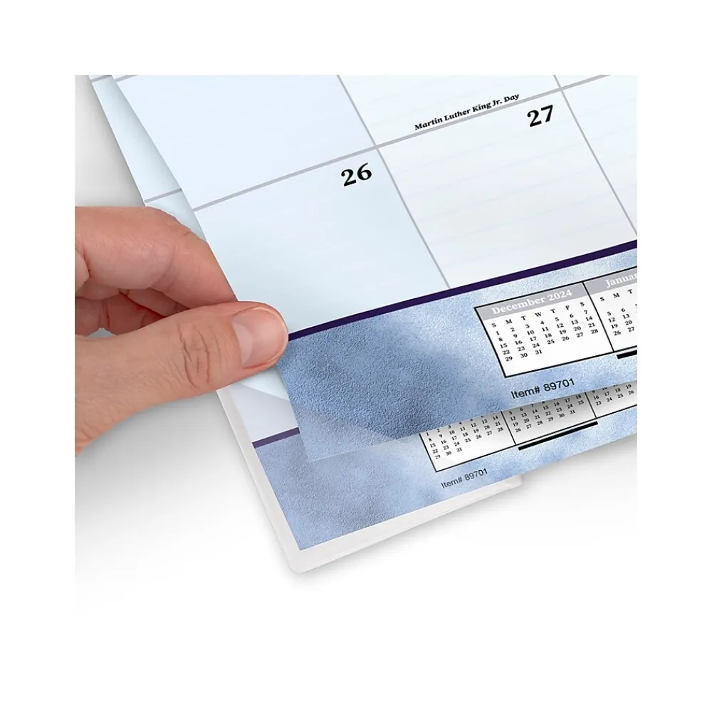 2025 Calendars|AT-A-GLANCE 2025 21.75" x 17" Monthly Desk Pad Calendar, Slate Blue (89701-25)