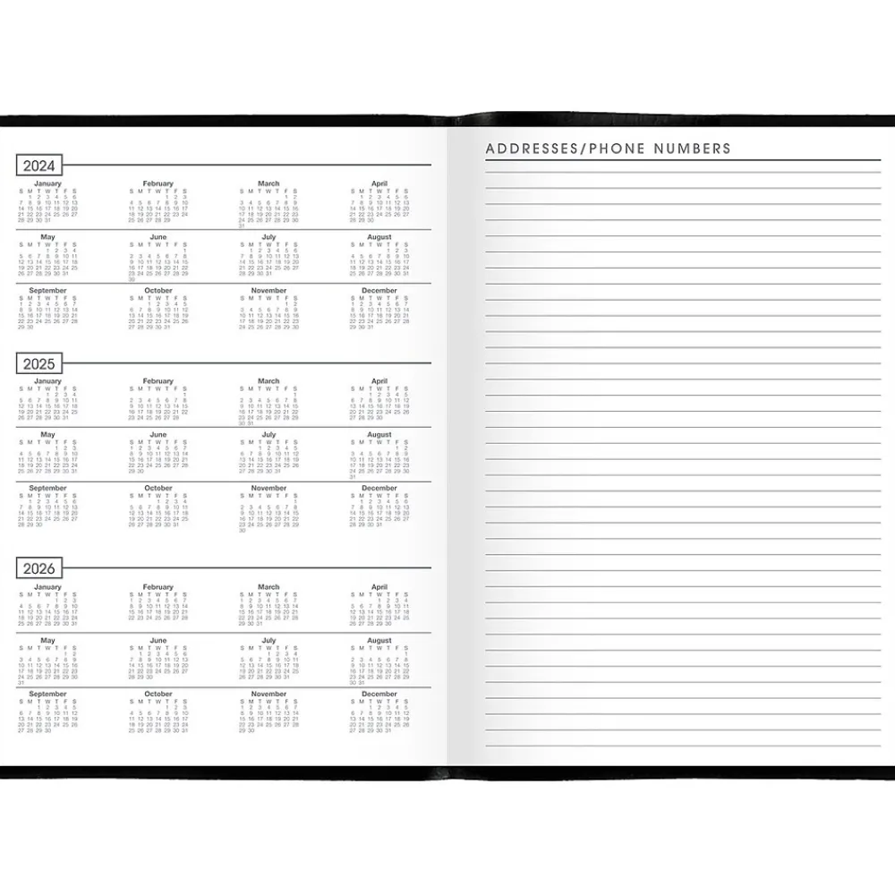 2025 Planners|AT-A-GLANCE 2025 7" x 10" Monthly Planner, Faux Leather Cover, Black (70-432-05-25)