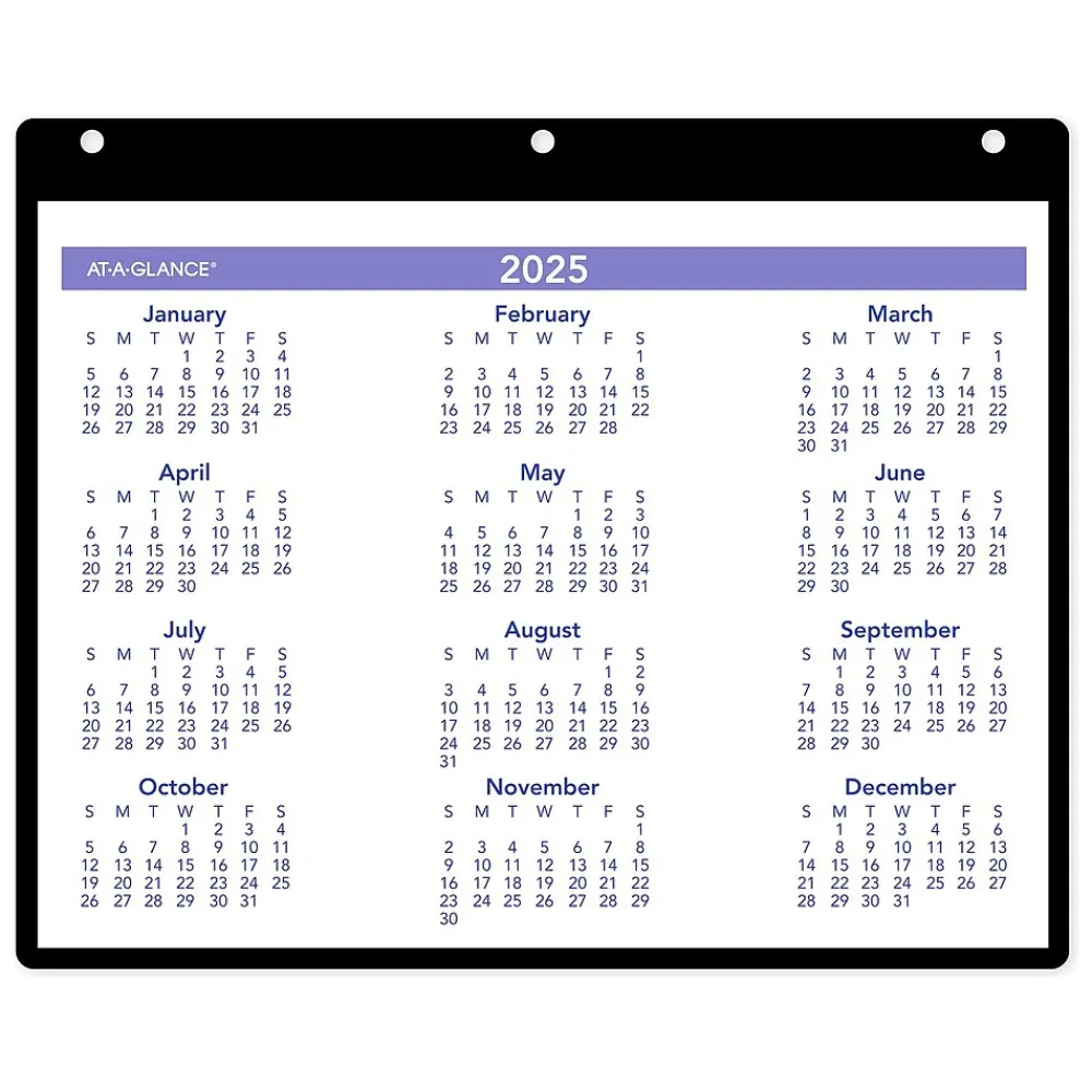 2025 Calendars|AT-A-GLANCE 2025 11" x 8" Monthly Wet-Erase Desk or Wall Calendar with Jacket, Multicolor (SK8-00-25)