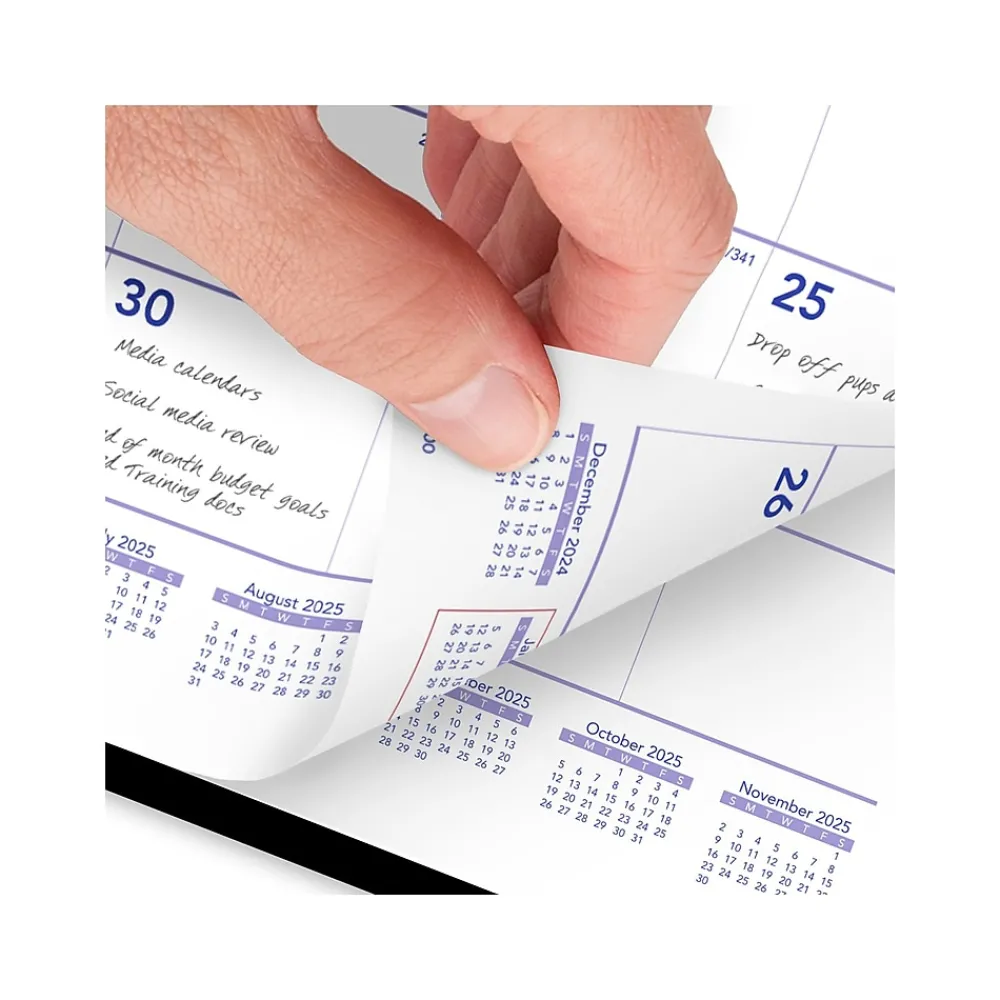 2025 Calendars|AT-A-GLANCE 2025 11" x 8" Monthly Wet-Erase Desk or Wall Calendar with Jacket, Multicolor (SK8-00-25)