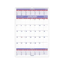 2025 Calendars|AT-A-GLANCE 2025 15.5" x 22.75" Three-Month Wall Calendar (PM6-28-25)