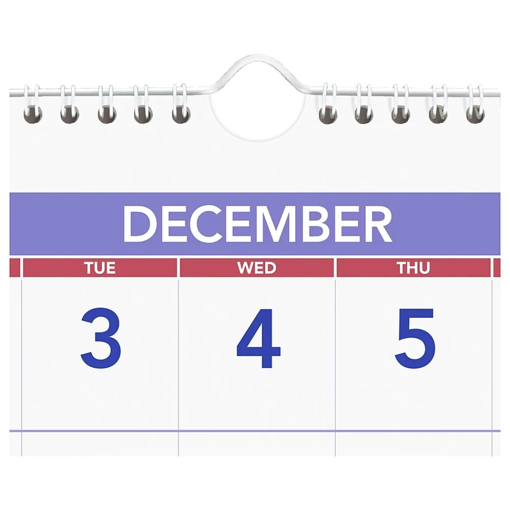 2025 Calendars|AT-A-GLANCE 2025 12" x 27" Three-Month Wall Calendar, White/Purple (PM11-28-25)