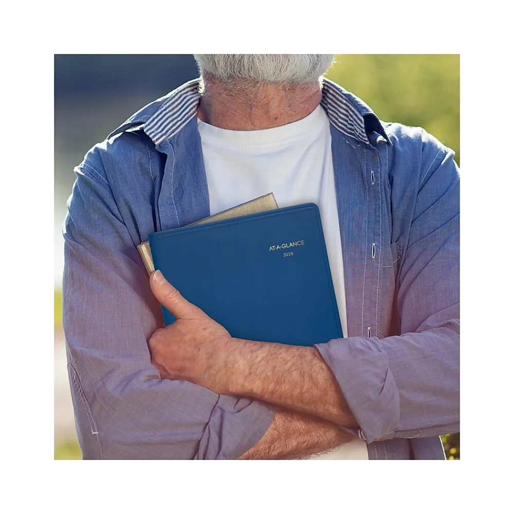 2025 Planners|AT-A-GLANCE 2025 8.25" x 11" Weekly Appointment Book, Faux Leather Cover, Blue (70-940-20-25)