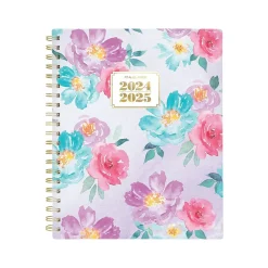 Academic Planners|AT-A-GLANCE 2024-2025 BADGE Floral 8.5" x 11" Academic Weekly & Monthly Planner, Plastic Cover, Multicolor (1710F-905A-25)