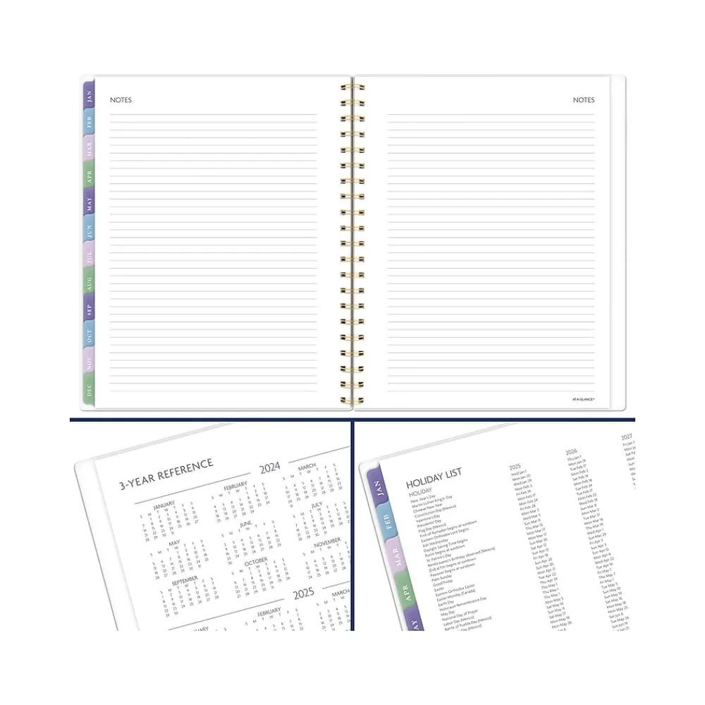 2025 Planners|AT-A-GLANCE 2025 Badge Floral 8.5" x 11" Weekly & Monthly Planner, Poly Cover, Multicolor (1722F-905-25)
