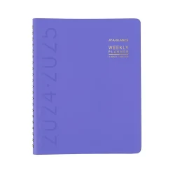 Academic Planners|AT-A-GLANCE 2024-2025 Contemporary 8.25" x 11" Academic Weekly & Monthly Planner, Faux Leather Cover, Purple (70-957X-18-25)