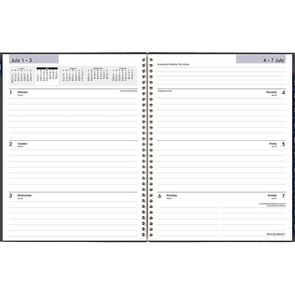 Academic Planners|AT-A-GLANCE 2024-2025 DayMinder 8.5" x 11" Academic Weekly & Monthly Planner, Poly Cover, Charcoal (AYC545-45-25)