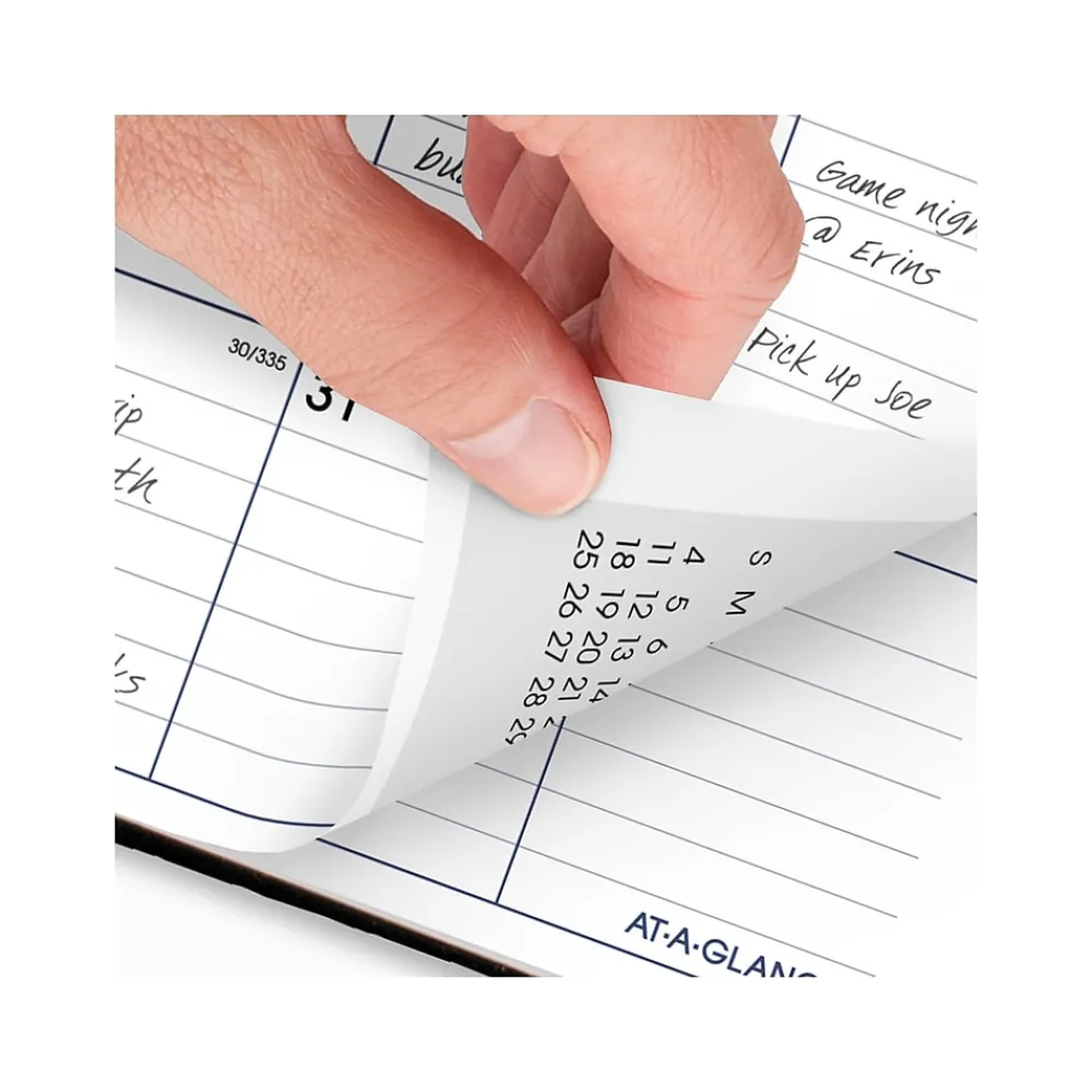 2025 Planners|AT-A-GLANCE 2025 DayMinder 8" x 11.75" Monthly Planner, Faux Leather Cover, Black (G470H-00-25)