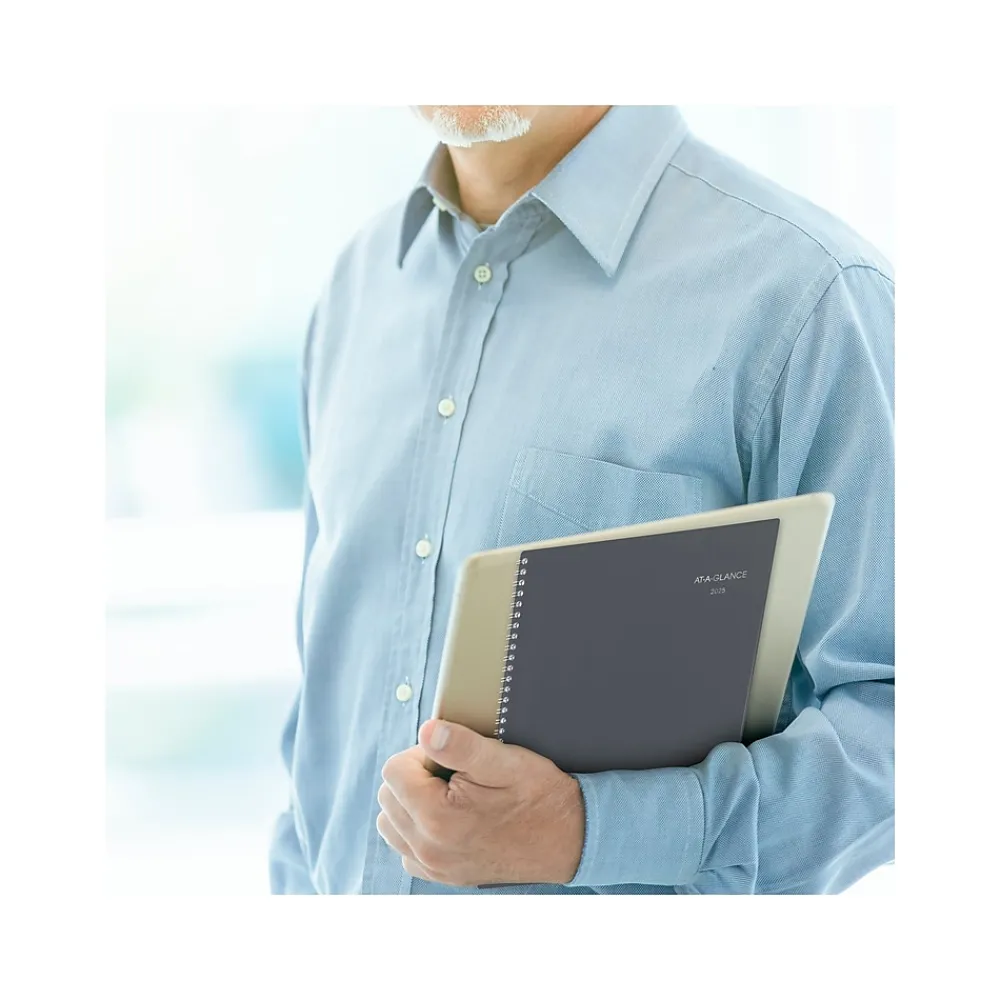 2025 Planners|AT-A-GLANCE 2025 DayMinder 8.5" x 11" Weekly & Monthly Appointment Book, Plastic Cover, Gray (GC520-07-25)