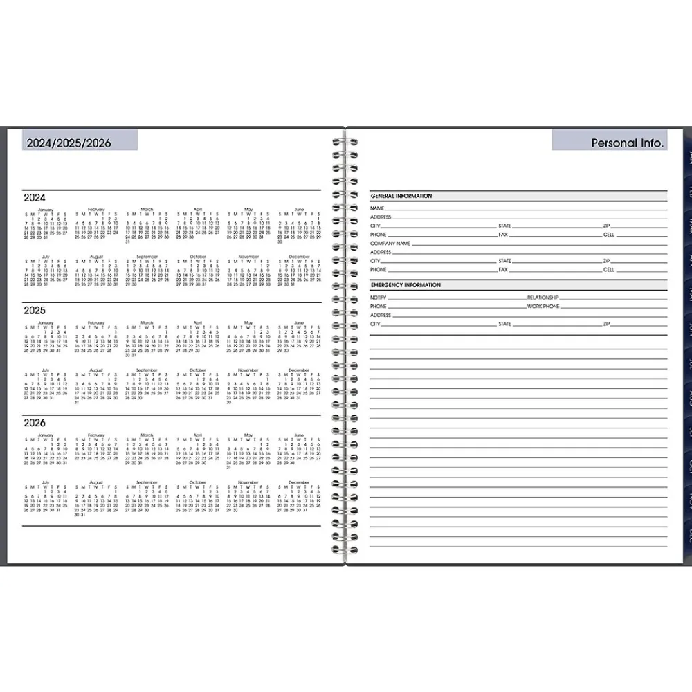 2025 Planners|AT-A-GLANCE 2025 DayMinder 8.5" x 11" Weekly & Monthly Planner, Poly Cover, Gray (GC545-07-25)