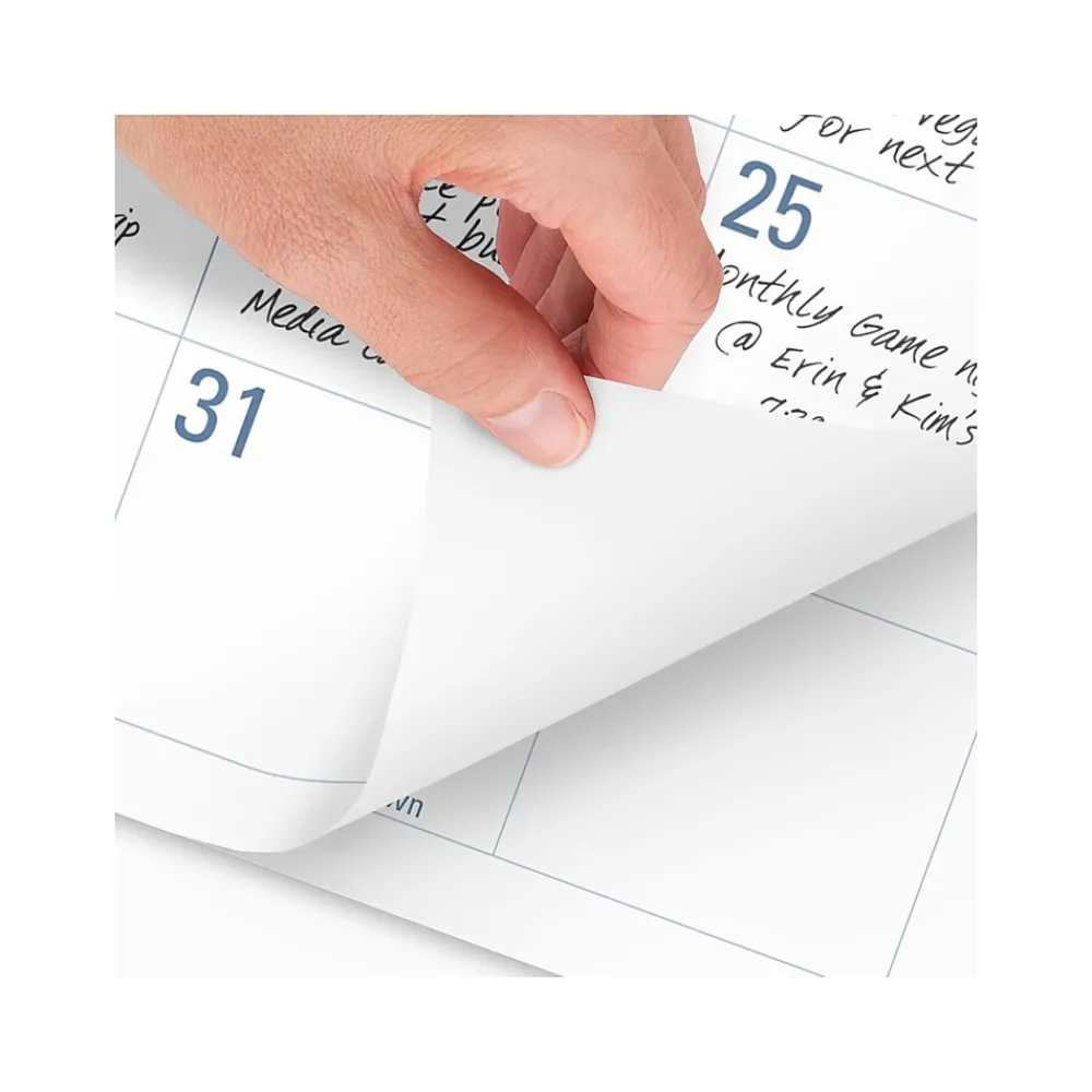 2025 Calendars|AT-A-GLANCE 2025 Easy-to-Read 21.75" x 17" Monthly Desk Pad Calendar, White/Blue (SKLP24-32-25)