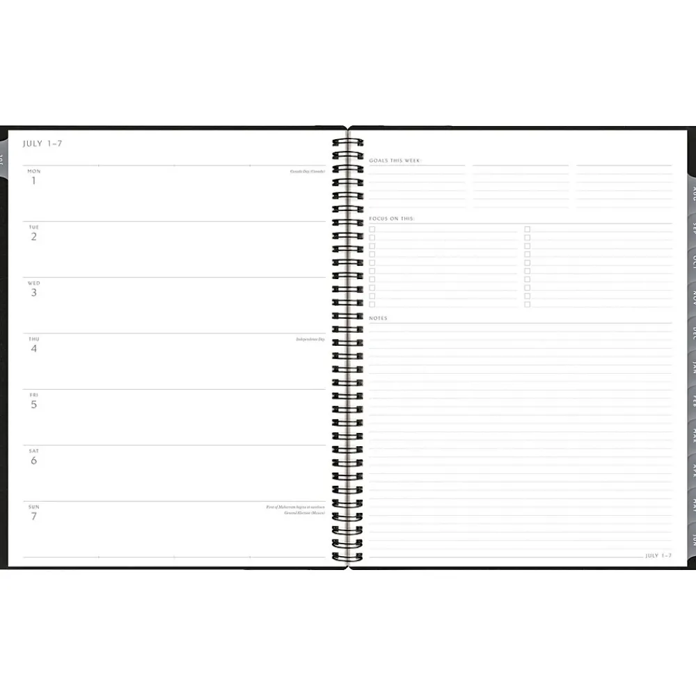 2025 Planners|AT-A-GLANCE 2024-2025 Elevation 8.5" x 11" Academic Weekly & Monthly Planner, Poly Cover, Black (75-959P-05-25)