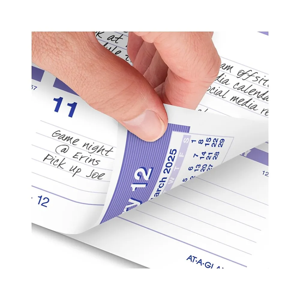 Calendars & Planners Refills|AT-A-GLANCE 2025 Flip-A-Week 7" x 5.5" Weekly Desk Calendar Refill, White/Blue (SW705X-50-25)