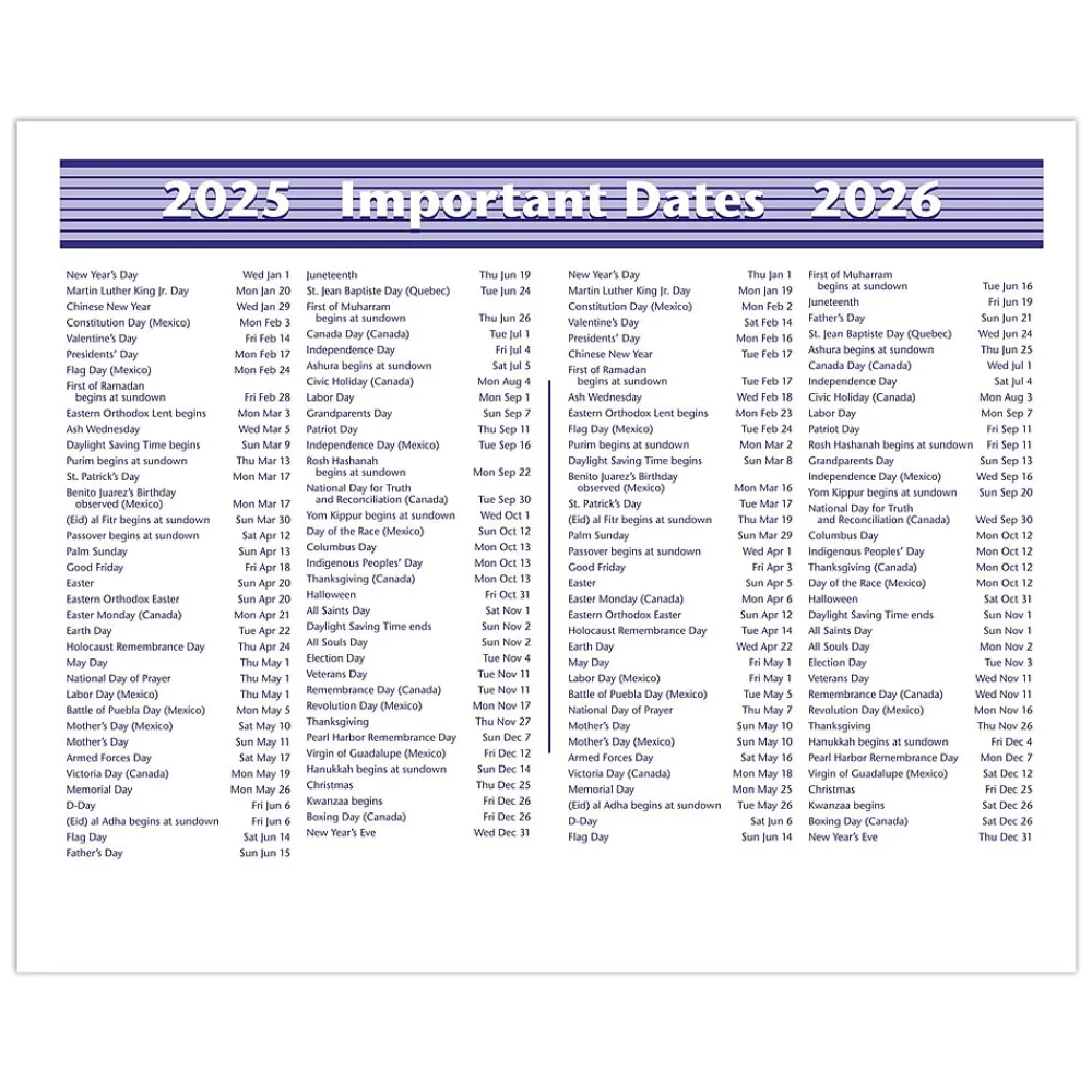 2025 Calendars|AT-A-GLANCE 2025 Flip-A-Week 5.5" x 7" Weekly Desk Calendar, White/Purple (SW700X-00-25)