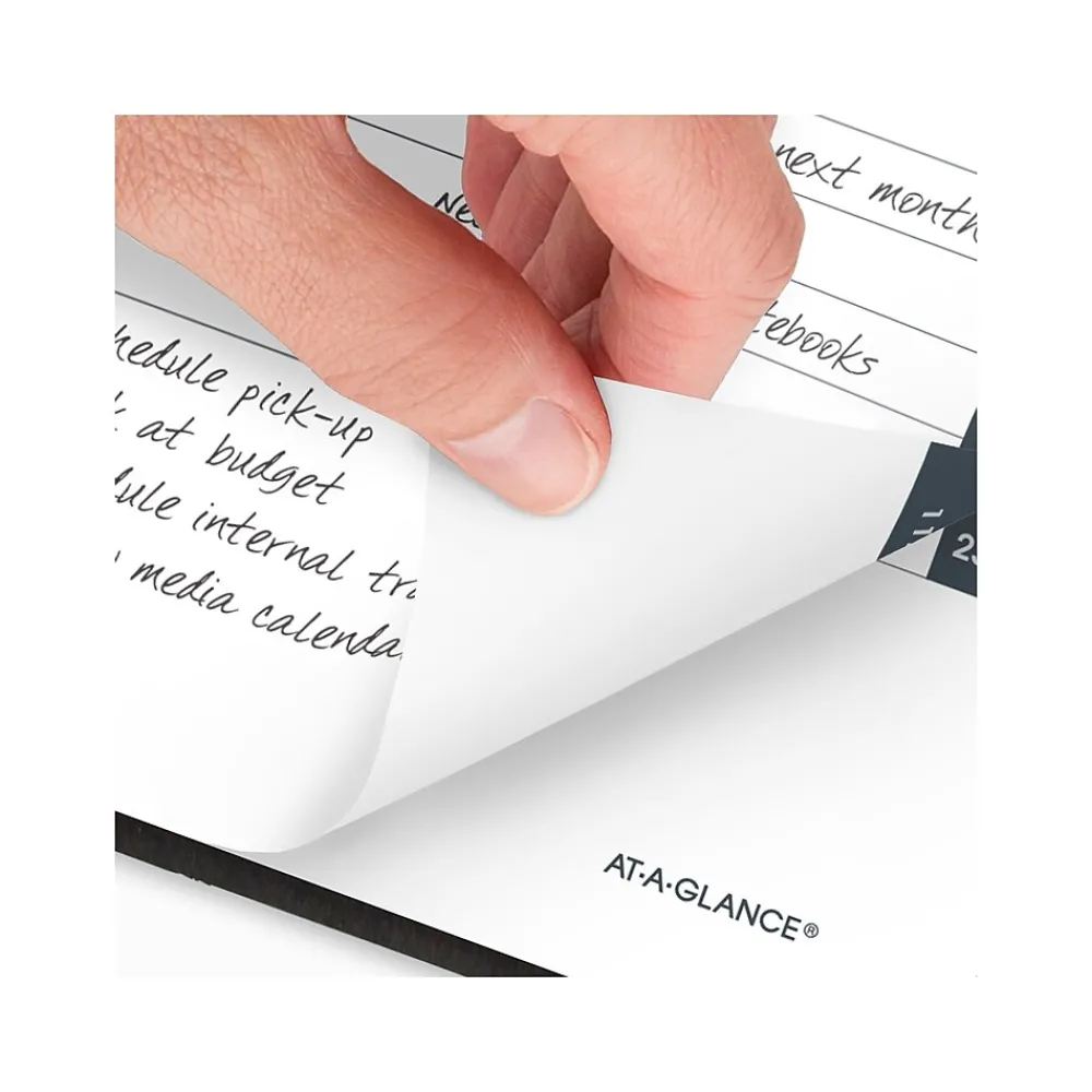 2025 Planners|AT-A-GLANCE 2025 24-Hour 5" x 8" Daily Appointment Book Planner, Faux Leather Cover, Black (70-203-05-25)