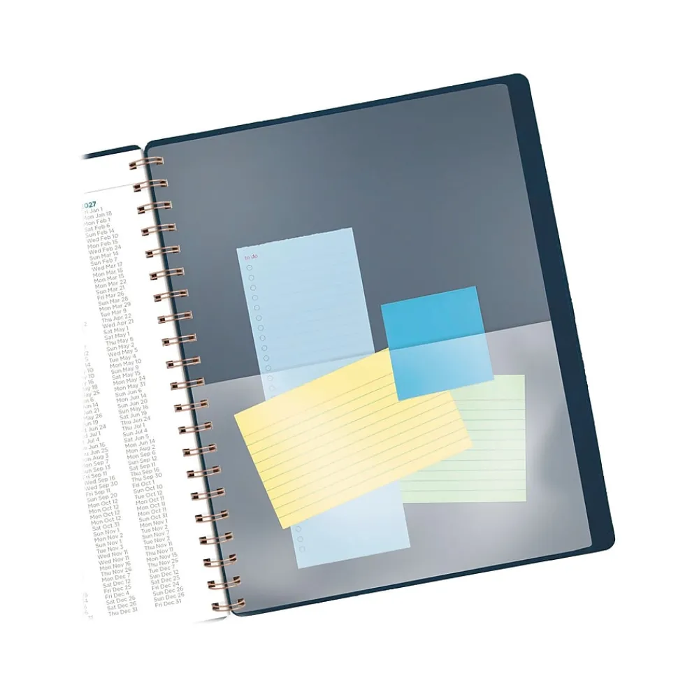 Academic Planners|AT-A-GLANCE 2024-2025 Signature 8.5" x 11" Academic Weekly & Monthly Planner, Faux Leather Cover, Navy (YP905A-20-25)