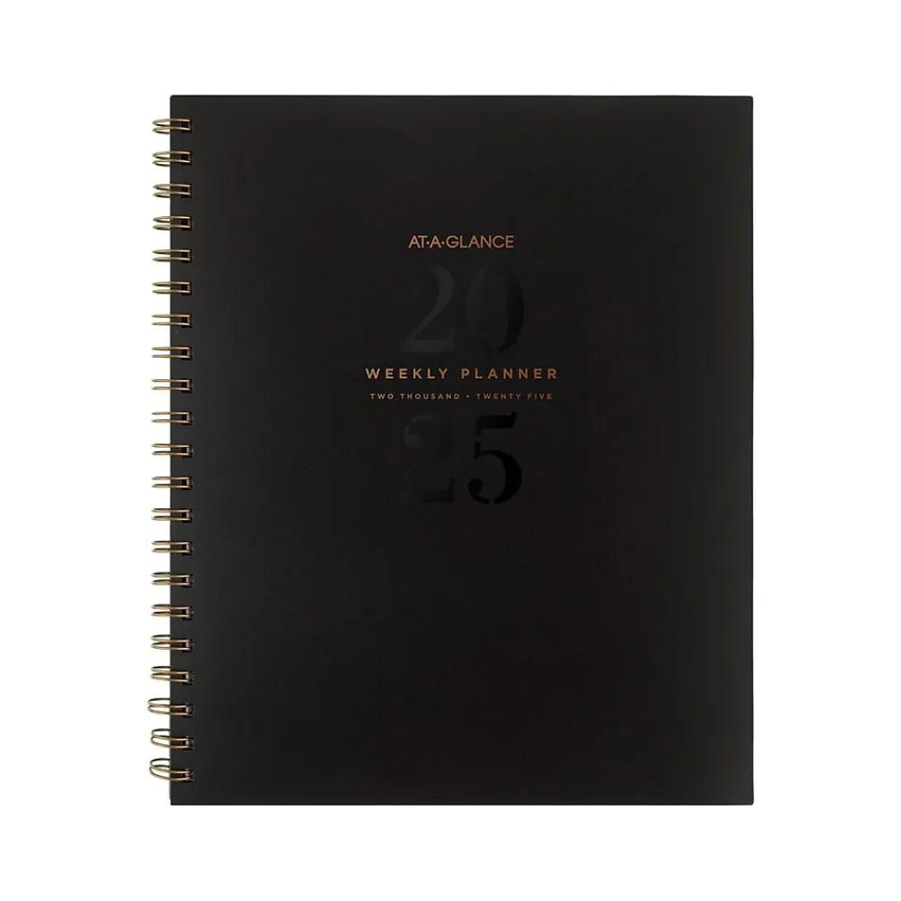 2025 Planners|AT-A-GLANCE 2025 Signature Lite 8.5" x 11" Weekly & Monthly Planner, Poly Cover, Black (YP905L-05-25)