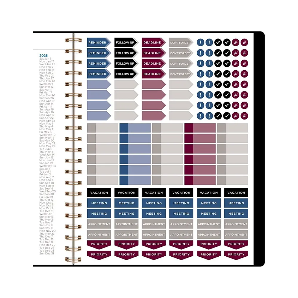 2025 Planners|AT-A-GLANCE 2025 Signature Lite 8.5" x 11" Weekly & Monthly Planner, Poly Cover, Black (YP905L-05-25)