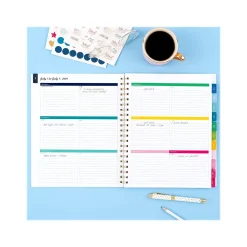 Academic Planners|AT-A-GLANCE 2024-2025 Simplified by Emily Ley Happy Stripe 8.5" x 11" Academic Weekly & Monthly Planner, Poly Cover