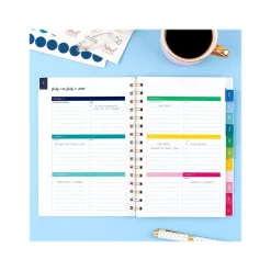 Academic Planners|AT-A-GLANCE 2024-2025 Simplified by Emily Ley Happy Stripe 5.5" x 8.5" Academic Weekly & Monthly Planner, Poly Cover