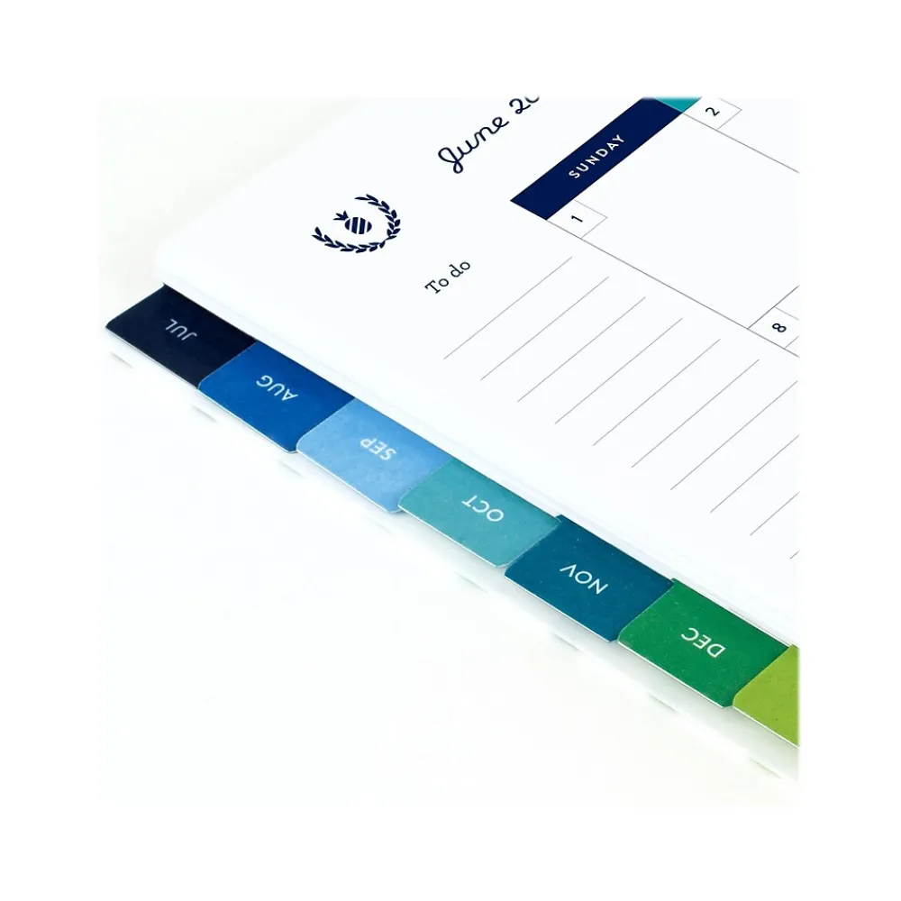 Academic Planners|AT-A-GLANCE 2024-2025 Simplified by Emily Ley Happy Stripe 5.5" x 8.5" Academic Weekly & Monthly Planner, Poly Cover
