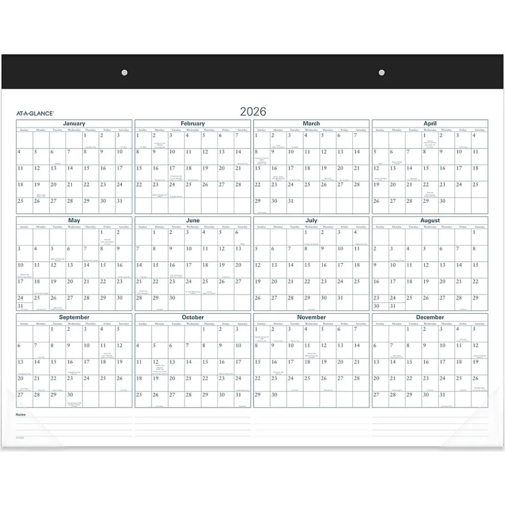 2025 Calendars|AT-A-GLANCE 2025 Success 21.75" x 17" Monthly Desk Pad Calendar, White/Blue (ST24-00-25)