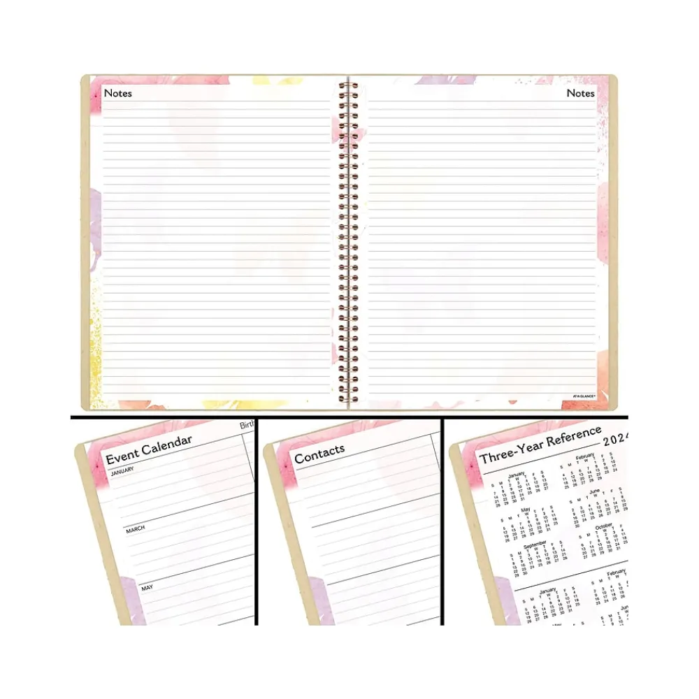 2025 Planners|AT-A-GLANCE 2025 Watercolors 8.5" x 11" Weekly & Monthly Planner, Paper Cover, Multicolor (791-905G-25)