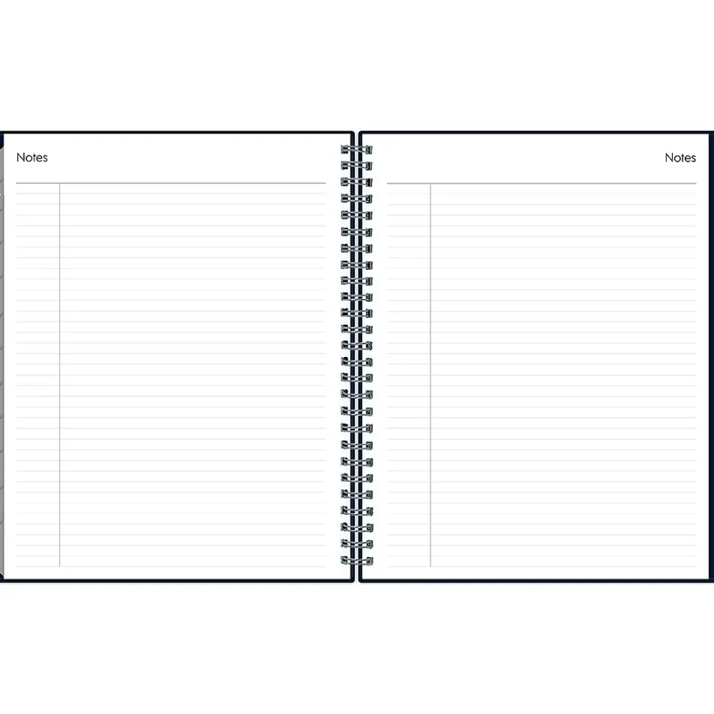 Academic Planners|Blue Sky 2024-2025 7" x 9" Academic Weekly & Monthly Planner, Plastic Cover, Solid Navy (148675-A25)