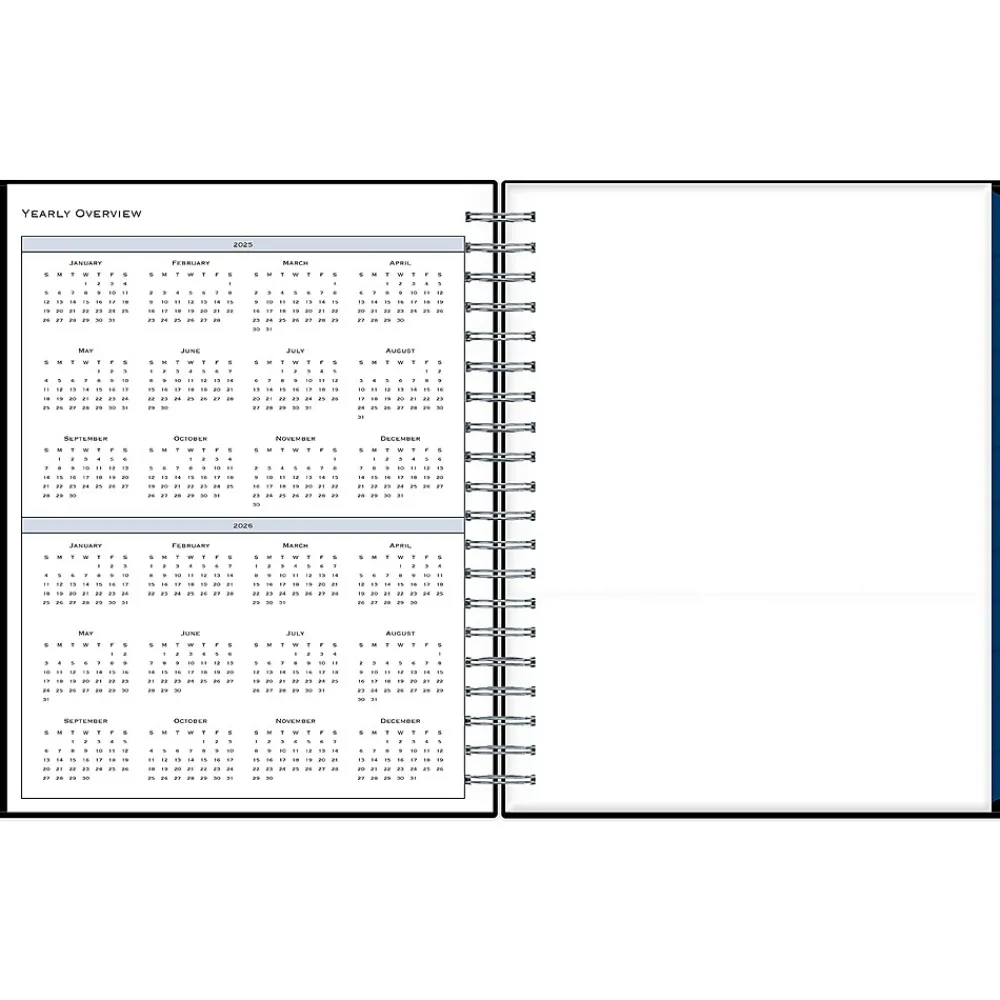2025 Planners|Blue Sky 2025 8.5" x 11" Daily & Monthly Planner, Plastic Cover, Black (150852)
