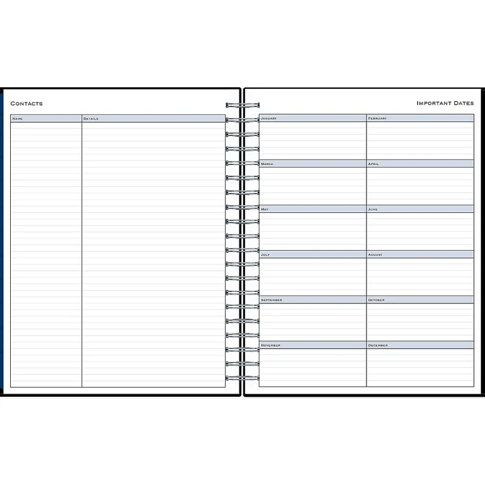 2025 Planners|Blue Sky 2025 8.5" x 11" Daily & Monthly Planner, Plastic Cover, Black (150852)