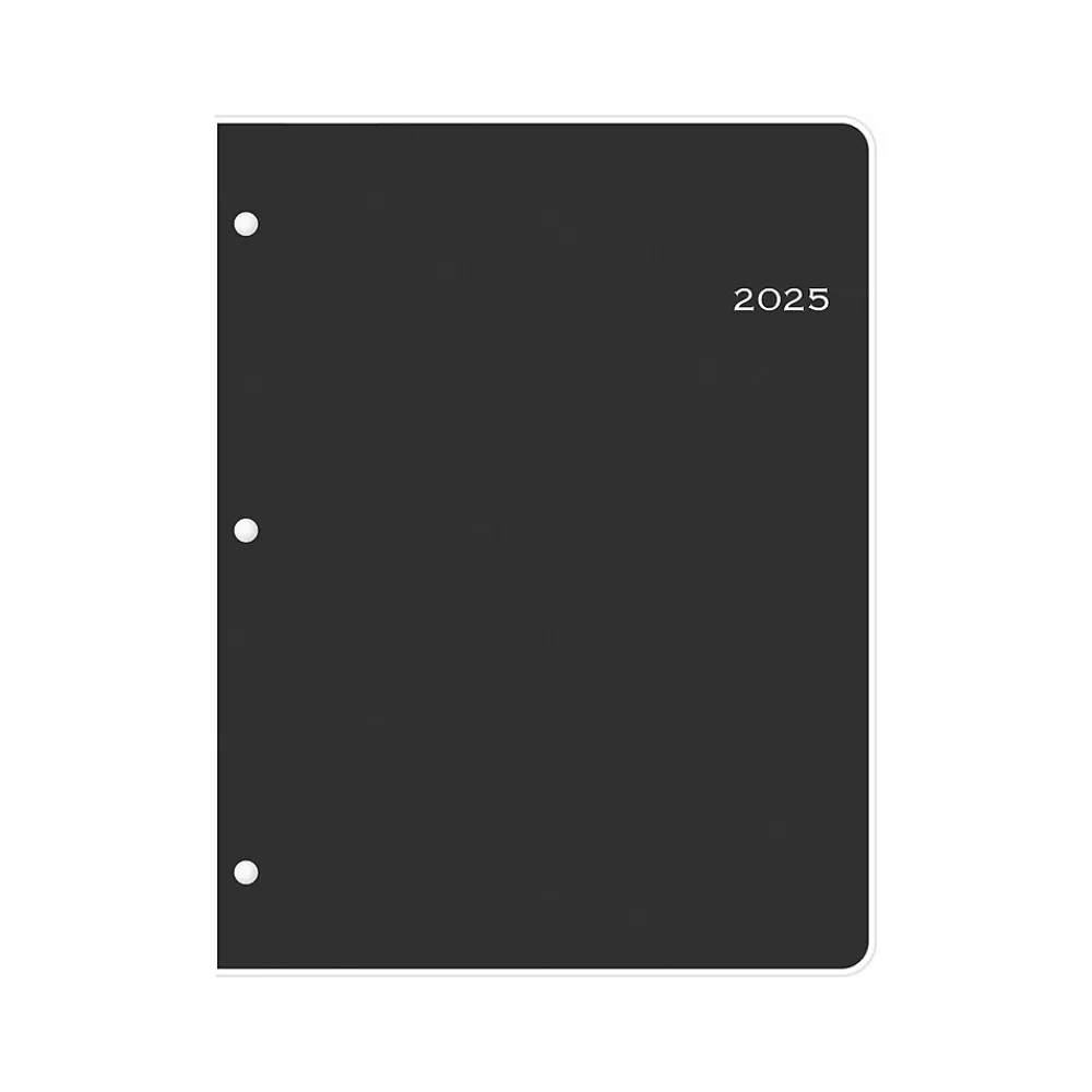 2025 Planners|Blue Sky 2025 8.5" x 11" Monthly Planner, Plastic Cover, Black (148360)