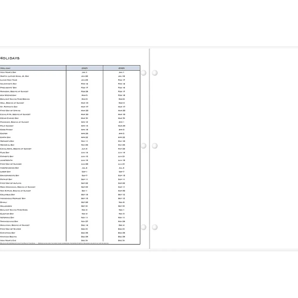 2025 Planners|Blue Sky 2025 8.5" x 11" Monthly Planner, Plastic Cover, Black (148360)