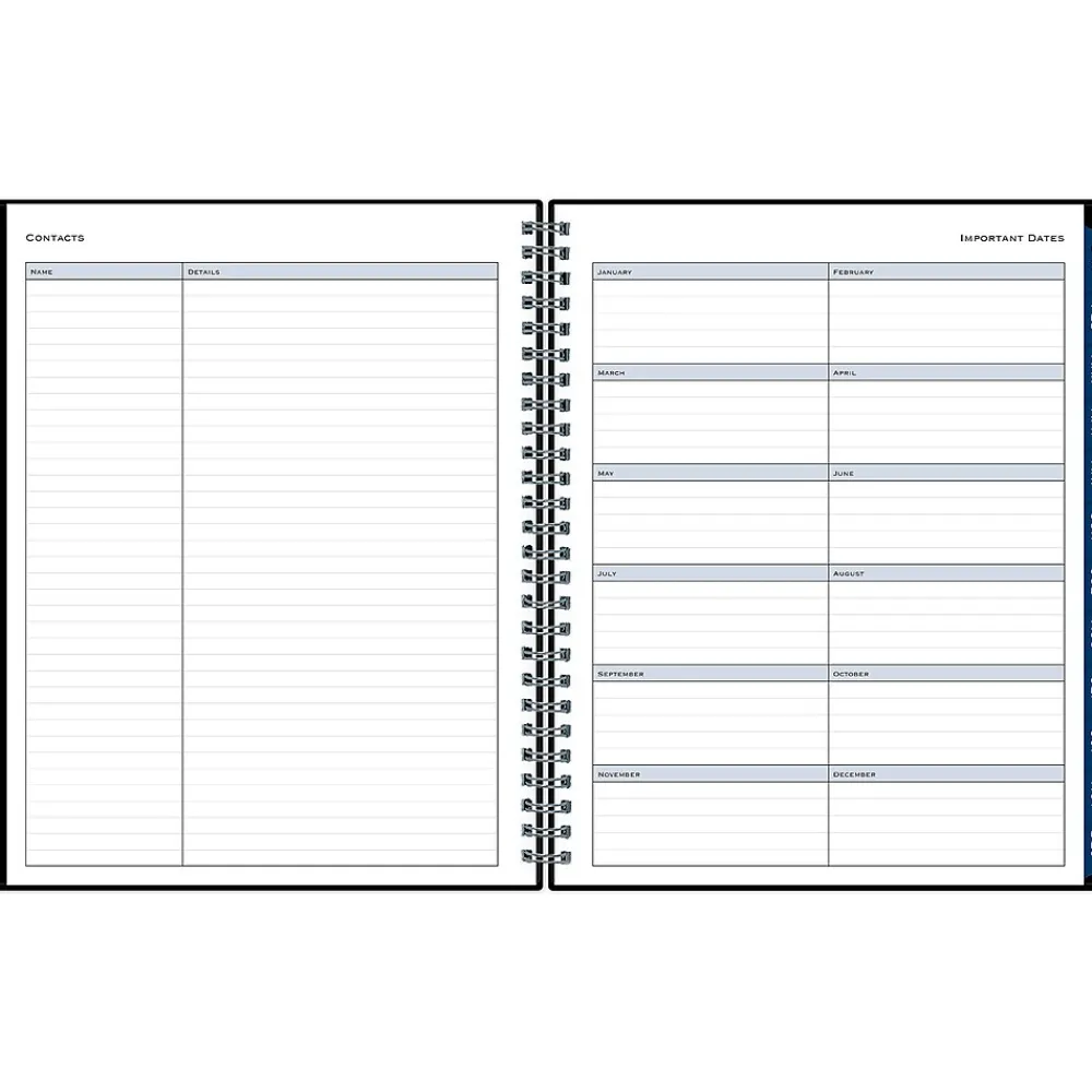 2025 Planners|Blue Sky 2025 7" x 9" Monthly Planner, Plastic Cover, Black (150855)