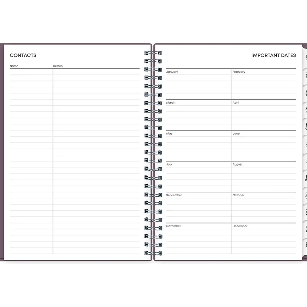 2025 Planners|Blue Sky 2025 5.88" x 8.63" Weekly & Monthly Planner, Plastic Cover, Purple (150540)