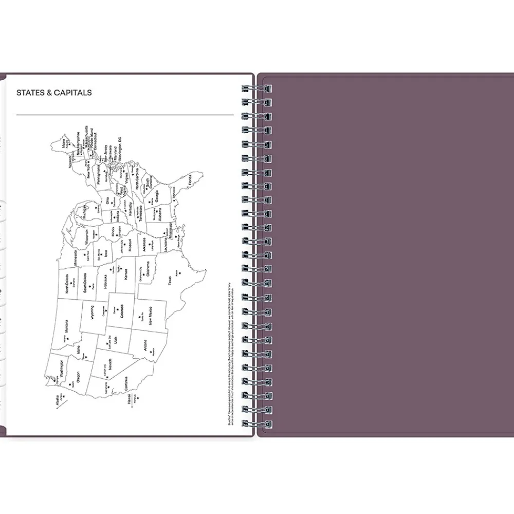 2025 Planners|Blue Sky 2025 5.88" x 8.63" Weekly & Monthly Planner, Plastic Cover, Purple (150540)