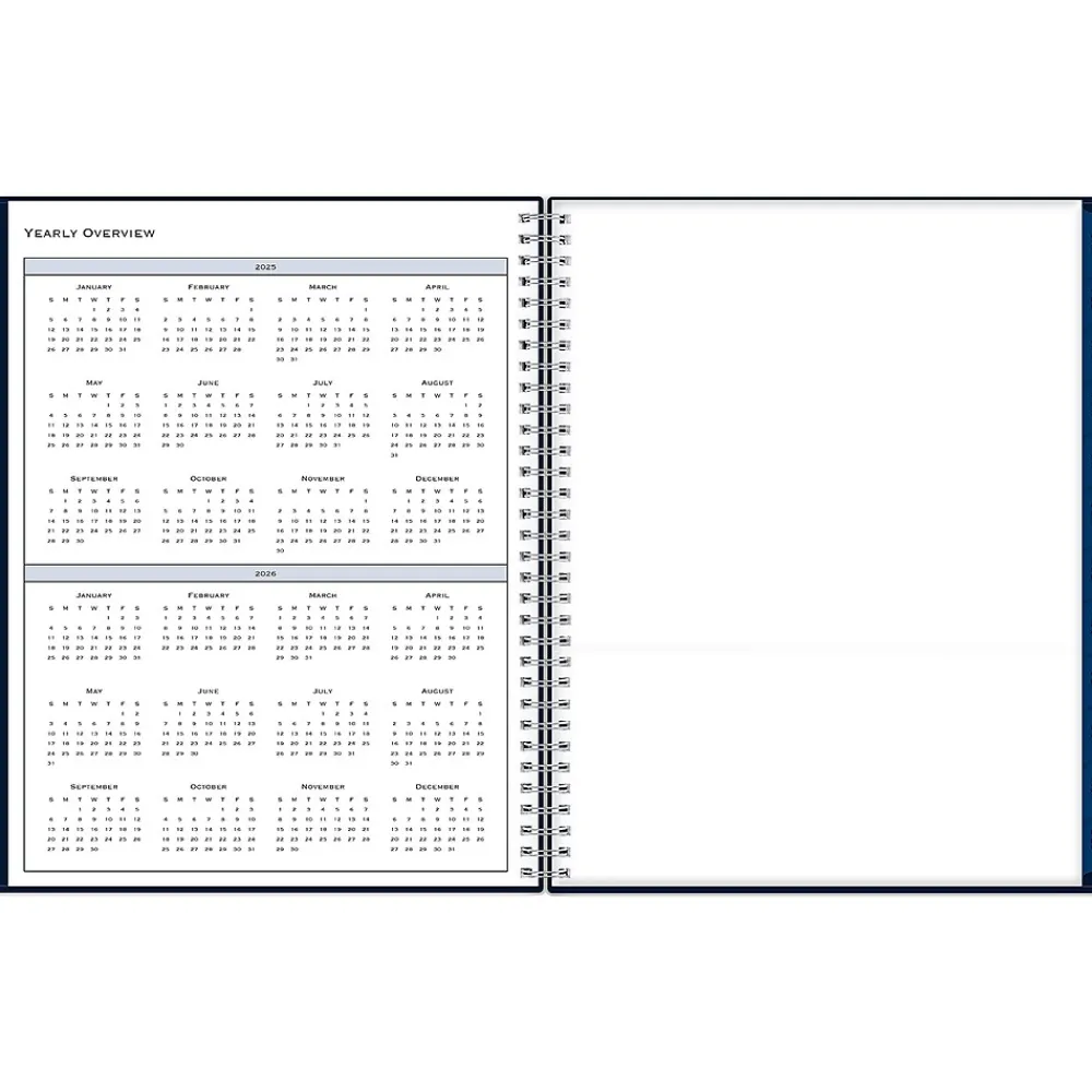 2025 Planners|Blue Sky 2025 8.5" x 11" Weekly & Monthly Appointment Book, Plastic Cover, Navy (148658-25)