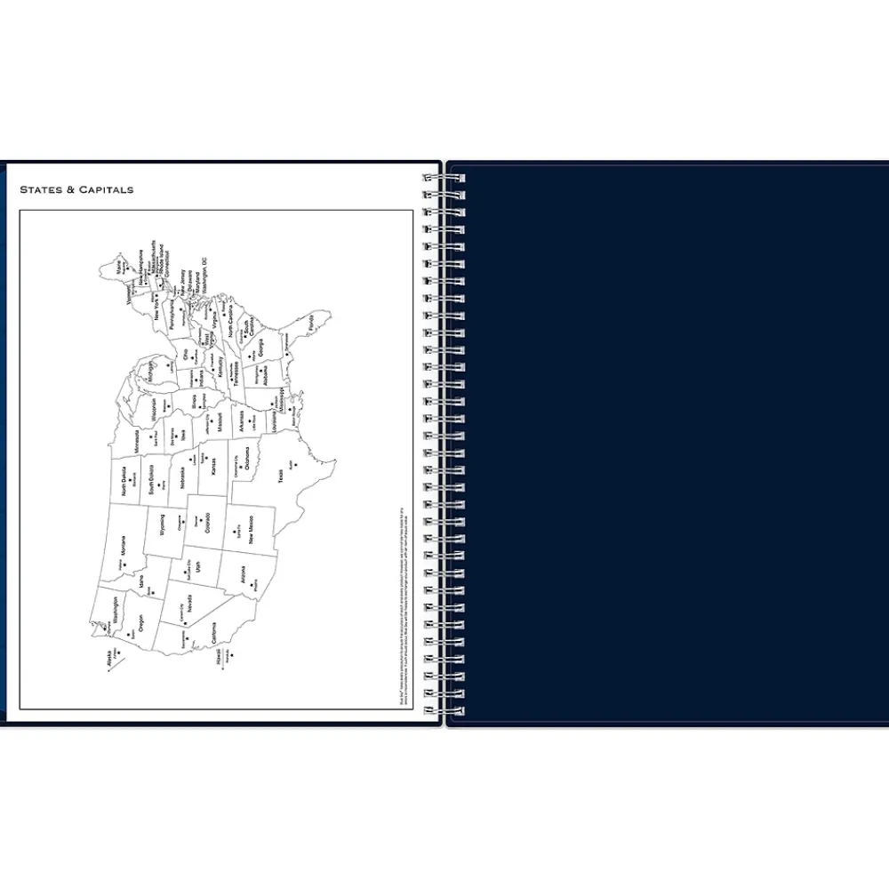 2025 Planners|Blue Sky 2025 8.5" x 11" Weekly & Monthly Appointment Book, Plastic Cover, Navy (148658-25)