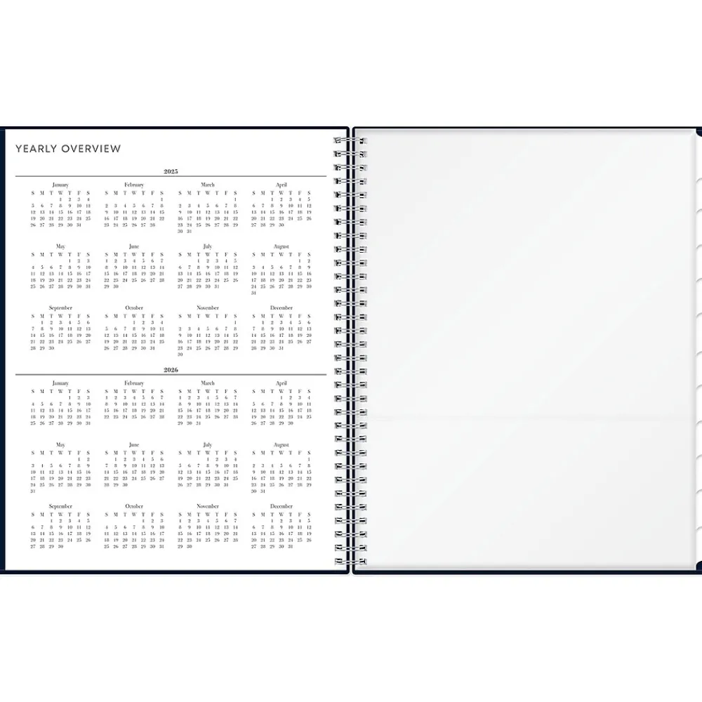 2025 Planners|Blue Sky 2025 8.5" x 11" Weekly & Monthly Planner, Plastic Cover, Navy (147971)