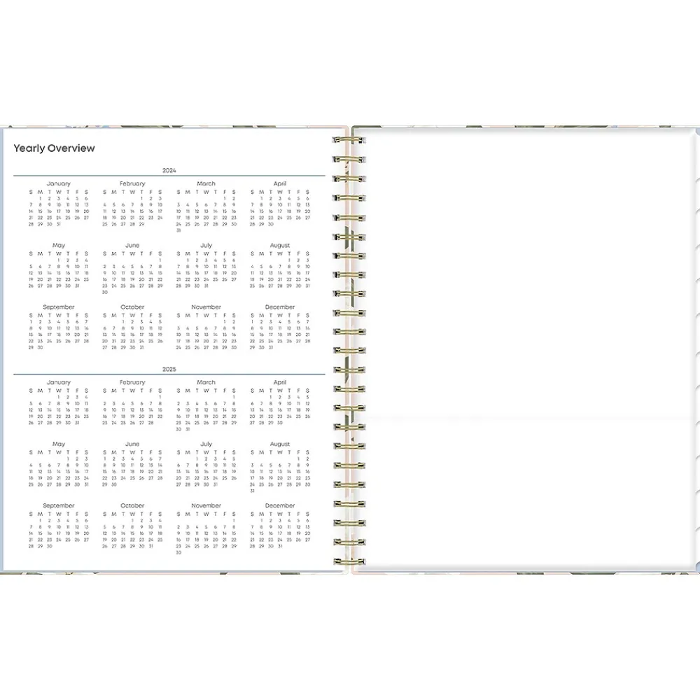 Academic Planners|Blue Sky 2024-2025 Aminah Rose 8.5" x 11" Academic Weekly & Monthly Planner, Gray Board Cover, Multicolor (150461)