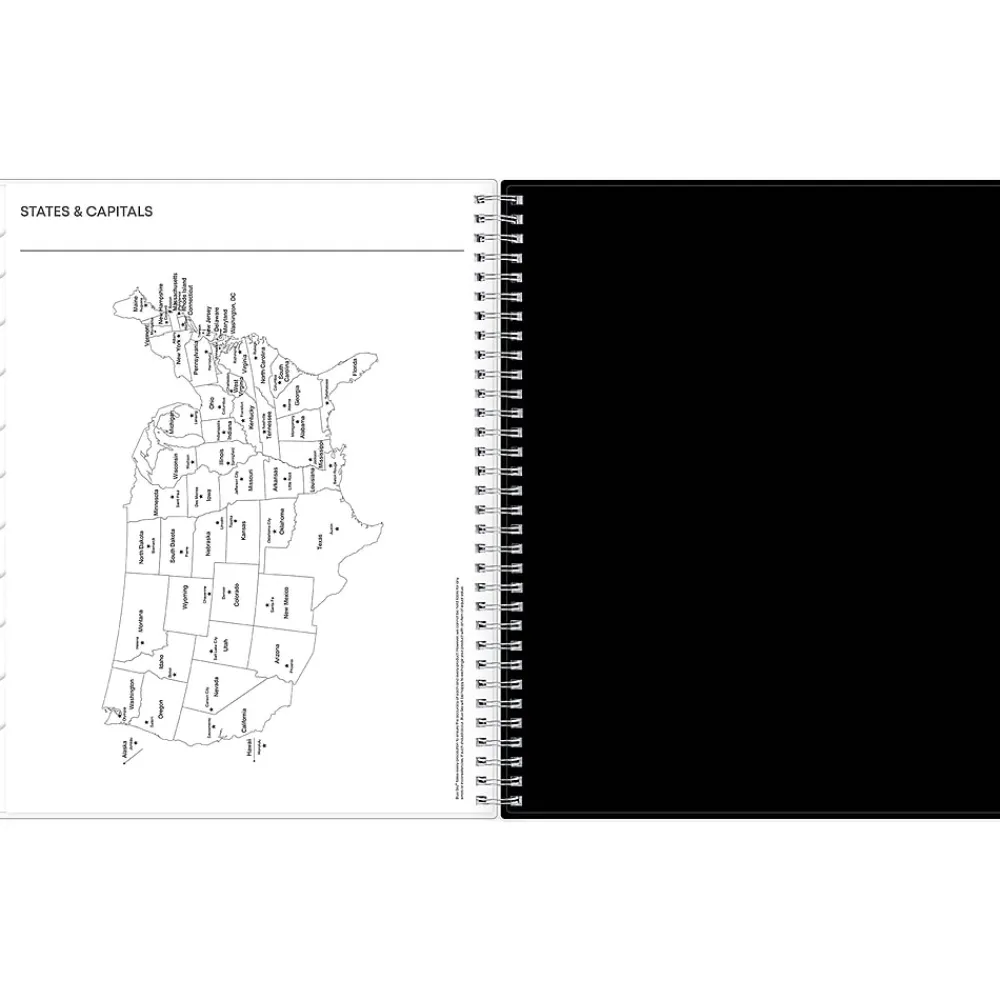 2025 Planners|Blue Sky 2025 Analeis 8.5" x 11" Weekly & Monthly Planner, Plastic Cover, White/Black (100001-25)