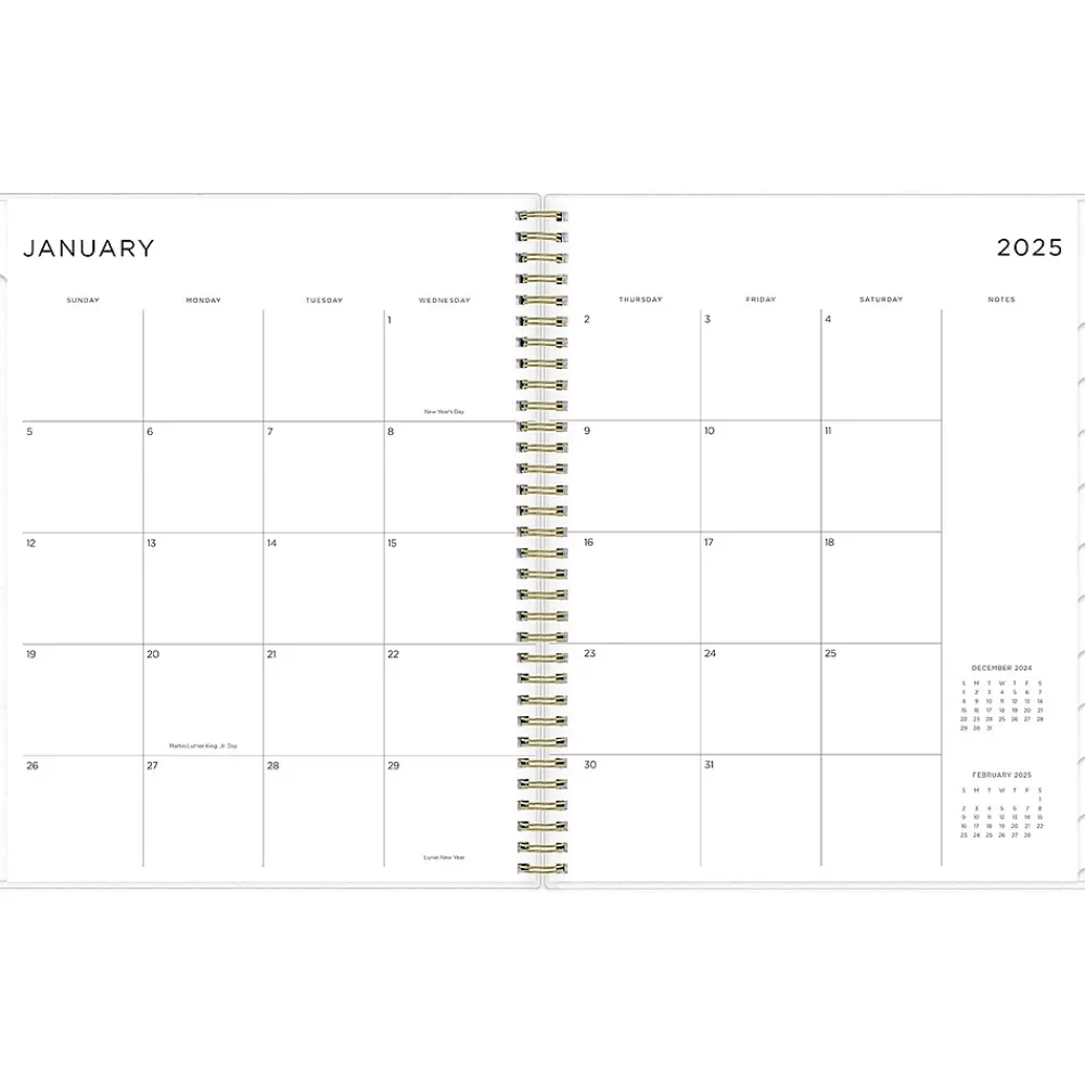 2025 Planners|Blue Sky 2025 Ashley G Marble Purple 8.5" x 11" Weekly & Monthly Planner, Plastic Cover, Multicolor (148249)
